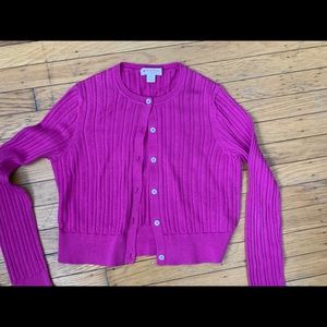 Brooks Brothers Fuchsia Mid-Rise Sweater